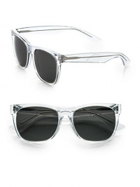 A traditional wayfarer style with a contemporary feel, crafted in lightweight acetate. Available in crystal frames with black lenses.Acetate100% UV ProtectionMade in Italy A traditional wayfarer style with a contemporary feel, crafted in lightweight acetate. Available in crystal frames with black lenses.Acetate100% UV ProtectionMade in Italy