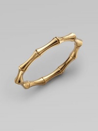 From the Bamboo Collection. A nature-inspired design in radiant 18k gold with a pretty logo emblem. 18k goldSlip-on styleSmall diameter, about 1.75Medium diameter, about 2Made in Italy From the Bamboo Collection. A nature-inspired design in radiant 18k gold with a pretty logo emblem. 18k goldSlip-on styleSmall diameter, about 1.75Medium diameter, about 2Made in Italy