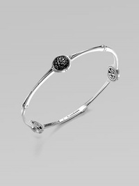 From the Bamboo Collection. A delicate cuff accented with three black sapphire stations. Black sapphiresSterling silverSlip-on styleDiameter, about 2½Imported From the Bamboo Collection. A delicate cuff accented with three black sapphire stations. Black sapphiresSterling silverSlip-on styleDiameter, about 2½Imported