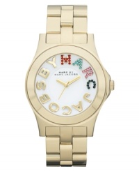 Marc by Marc Jacobs adds signature quirk to this golden and colorful Rivera collection watch. Marc by Marc Jacobs adds signature quirk to this golden and colorful Rivera collection watch.