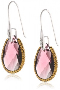 Sterling Silver Swarovski Crystal Oval Drop Earrings Sterling Silver Swarovski Crystal Oval Drop Earrings