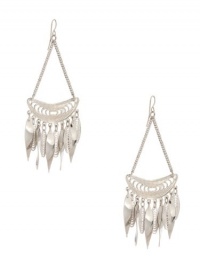GUESS Silver-Tone Fringed Hammock Earrings, SILVER GUESS Silver-Tone Fringed Hammock Earrings, SILVER