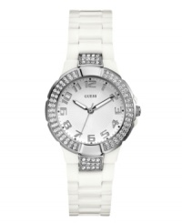 White hot with icy sparkle: a refined watch by GUESS. White hot with icy sparkle: a refined watch by GUESS.