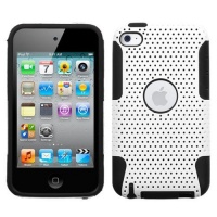 Snap-On Protector Hard Case for Apple iPod Touch 4th Generation / 4th Gen - Love Party White/Black Hybrid Design + 4.5 Inches Lens/Screen Cleaning Cloth Snap-On Protector Hard Case for Apple iPod Touch 4th Generation / 4th Gen - Love Party White/Black Hybrid Design + 4.5 Inches Lens/Screen Cleaning Cloth