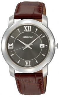 Seiko Men's SGEE99 Strap Charcoal Dial Watch Seiko Men's SGEE99 Strap Charcoal Dial Watch