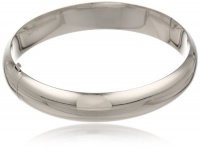 Sterling Silver Wide Polished Guard and Hinge Bangle Bracelet Sterling Silver Wide Polished Guard and Hinge Bangle Bracelet