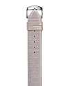 Luxe leather watch strap in modern silver finish, fits size 1, 6 & 21 Philip Stein watch heads.