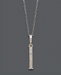 Spell it out in sparkle! This personalized initial charm necklace makes the perfect gift for Isabelle or Isadora. Features sparkling, round-cut diamond accents. Setting and chain crafted in 14k white gold. Approximate length: 18 inches. Approximate drop: 1/2 inch. Spell it out in sparkle! This personalized initial charm necklace makes the perfect gift for Isabelle or Isadora. Features sparkling, round-cut diamond accents. Setting and chain crafted in 14k white gold. Approximate length: 18 inches. Approximate drop: 1/2 inch.