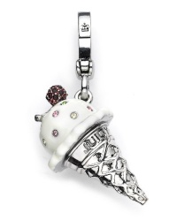 Juicy Couture - Gelato Ice Cream Cone - Silver Plated Charm Juicy Couture - Gelato Ice Cream Cone - Silver Plated Charm