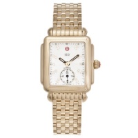 Michele Women's 'Deco' 18K Gold Plate Diamond Watch MW06V00A9046 Michele Women's 'Deco' 18K Gold Plate Diamond Watch MW06V00A9046