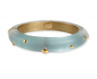 Alexis Bittar Lucite Bracelet - Studded Gold Cuff Grey Blue Alexis Bittar Lucite Bracelet - Studded Gold Cuff Grey Blue