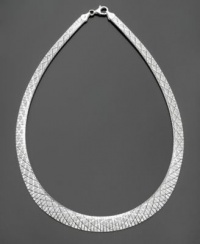 Macy's Sterling Silver Graduated Diamond-Cut Cleopatra Necklace Macy's Sterling Silver Graduated Diamond-Cut Cleopatra Necklace