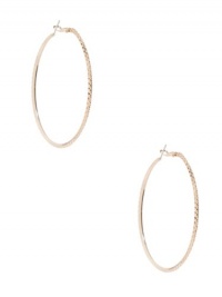 GUESS Faceted Gold-Tone Hoop Earrings, GOLD GUESS Faceted Gold-Tone Hoop Earrings, GOLD