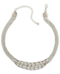 Style that makes you twist and shout from 2028. Multiple rows of ball-chains are collected together with a twist finish on this stunning necklace. Crafted in silver tone mixed metal. Approximate length: 16 inches + 3-inch extender. Style that makes you twist and shout from 2028. Multiple rows of ball-chains are collected together with a twist finish on this stunning necklace. Crafted in silver tone mixed metal. Approximate length: 16 inches + 3-inch extender.