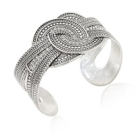 Silvertone Double Circle Crystal Cuff Bracelet Fashion Jewelry Silvertone Double Circle Crystal Cuff Bracelet Fashion Jewelry
