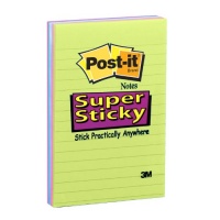 Post-it Super Sticky Notes, 4 x 6-Inches, Assorted Ultra Colors, Lined, 4- Pads/Pack Post-it Super Sticky Notes, 4 x 6-Inches, Assorted Ultra Colors, Lined, 4- Pads/Pack