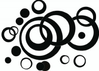 Black Wall Vinyl Sticker Decal Circles, Rings, Dots 25+pc 11in Large Home Décor Black Wall Vinyl Sticker Decal Circles, Rings, Dots 25+pc 11in Large Home Décor