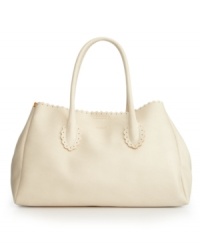 Shop 'till you drop (and do it in style) with this gorgeous shopper from Furla. Lovely scalloped edges and glam goldtone hardware add the perfect touches to this lady-like design. Shop 'till you drop (and do it in style) with this gorgeous shopper from Furla. Lovely scalloped edges and glam goldtone hardware add the perfect touches to this lady-like design.