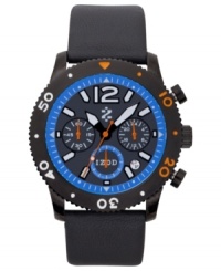 A versatile unisex watch from Izod with sporty accents and chronograph precision. A versatile unisex watch from Izod with sporty accents and chronograph precision.