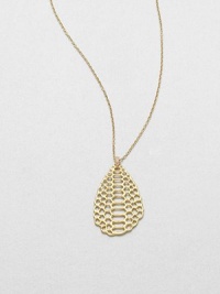 EXCLUSIVELY AT SAKS.COM From the Serpentine Collection. An exotic yet minimalist style featuring a open, snakeskin-inspired pendant accented with sparkling white sapphires on a link chain. 18k goldplated sterling silverWhite sapphiresLength, about 16-18 adjustablePendant size, about 1.5Lobster clasp closureImported 