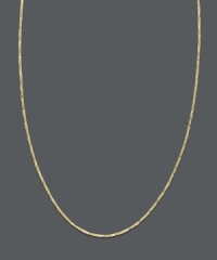 Detailed design and sturdy strength make this 14k gold box chain the perfect necklace for everyday wear. Adjustable. Approximate length: 16-20 inches.