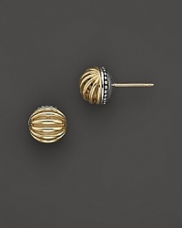 Sterling silver and 18K yellow gold earrings from the Lagos Interlude Collection. Sterling silver and 18K yellow gold earrings from the Lagos Interlude Collection.