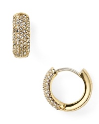 When your look calls for instant glitz, grab MICHAEL Michael Kors' gold crystal earrings. Sized right for day or night, the luxe loops work through last-minute wardrobe changes. When your look calls for instant glitz, grab MICHAEL Michael Kors' gold crystal earrings. Sized right for day or night, the luxe loops work through last-minute wardrobe changes.