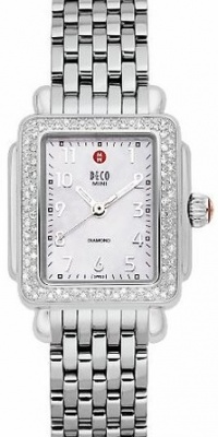 NEW MICHELE DECO MINI DIAMOND STAINLESS STEEL LADIES WATCH MWW06D000012 NEW MICHELE DECO MINI DIAMOND STAINLESS STEEL LADIES WATCH MWW06D000012
