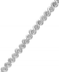 Embrace your elegant side. Victoria Townsend's bracelet, set in sterling silver, offers a radiant look with round-cut diamonds (1/4 ct. t.w.) only enhancing the luster. Approximate length: 7 inches. Embrace your elegant side. Victoria Townsend's bracelet, set in sterling silver, offers a radiant look with round-cut diamonds (1/4 ct. t.w.) only enhancing the luster. Approximate length: 7 inches.