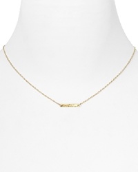 You can't go wrong with this sweetly styled 18-karat gold vermeil necklace from Gorjana, accented by a bar pendant. Think of adding it as a touch of solo simplicity. You can't go wrong with this sweetly styled 18-karat gold vermeil necklace from Gorjana, accented by a bar pendant. Think of adding it as a touch of solo simplicity.