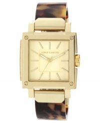 Slip on some retro fashion with this tortoise shell watch from Vince Camuto. Slip on some retro fashion with this tortoise shell watch from Vince Camuto.