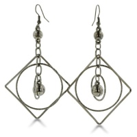 Antique Finish Multi Shape Dangle Earrings Antique Finish Multi Shape Dangle Earrings