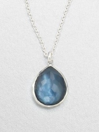 From the Wonderland Collection. Faceted, teardrop shaped indigo doublet set in hammered sterling silver on a link chain. Indigo doubletSterling silverLength, about 16-18 adjustablePendant size, about .9Lobster clasp closureImported From the Wonderland Collection. Faceted, teardrop shaped indigo doublet set in hammered sterling silver on a link chain. Indigo doubletSterling silverLength, about 16-18 adjustablePendant size, about .9Lobster clasp closureImported