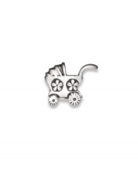 In sterling silver with floral detailing, this cute baby buggy bead will please all moms-to-be. Donatella is a playful collection of charm bracelets and necklaces that can be personalized to suit your style! Available exclusively at Macy's. In sterling silver with floral detailing, this cute baby buggy bead will please all moms-to-be. Donatella is a playful collection of charm bracelets and necklaces that can be personalized to suit your style! Available exclusively at Macy's.