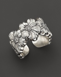 Delicate gardenias, captured at the height of their beauty in sterling silver, bloom on this ring from Buccellati. Delicate gardenias, captured at the height of their beauty in sterling silver, bloom on this ring from Buccellati.