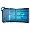 PNY 4 GB Micro Sleek USB Drive, Blue P-FDU4GBSLK/BLU-EF