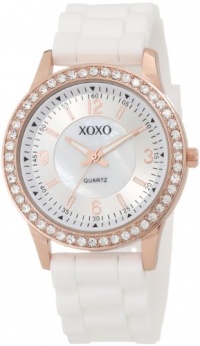 XOXO Women's XO8038 White Bumpy Silicone Rubber Strap Watch XOXO Women's XO8038 White Bumpy Silicone Rubber Strap Watch