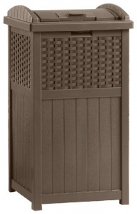 Suncast GHW1732 Resin Wicker Trash Hideaway Suncast GHW1732 Resin Wicker Trash Hideaway