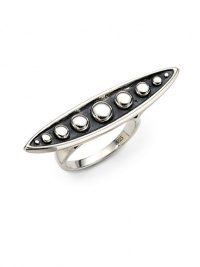 THE LOOKQuill CollectionQuill detail with dot accentsSterling silver settingTHE MEASUREMENTWidth, about 1½ORIGINImported THE LOOKQuill CollectionQuill detail with dot accentsSterling silver settingTHE MEASUREMENTWidth, about 1½ORIGINImported