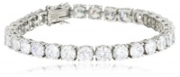 Sterling Silver Round-Cut Cubic Zirconia Tennis Bracelet, 7.25 Sterling Silver Round-Cut Cubic Zirconia Tennis Bracelet, 7.25