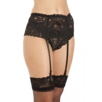 Silky 4-Strap Wide Lace Suspender Belt Silky 4-Strap Wide Lace Suspender Belt