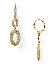 With shapely gold-plated links and crystal stations, these ornate drop earrings from Nadri are an eye-catching adornment that you'll wear now and treasure forever. With shapely gold-plated links and crystal stations, these ornate drop earrings from Nadri are an eye-catching adornment that you'll wear now and treasure forever.