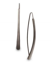 Give your look the extra edge with sleek accessories. These tapered, linear drops by Alfani feature modern design to frame the face. Crafted in hematite tone mixed metal. Approximate drop: 2-1/2 inches. Give your look the extra edge with sleek accessories. These tapered, linear drops by Alfani feature modern design to frame the face. Crafted in hematite tone mixed metal. Approximate drop: 2-1/2 inches.