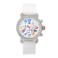 Michele Women's MWW03M000090 Carousel CSX White Silicone Strap Chronograph Watch Michele Women's MWW03M000090 Carousel CSX White Silicone Strap Chronograph Watch