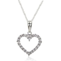 Effy Jewelry Effy® 14K White Gold Diamond Heart Necklace .25 Tcw. Effy Jewelry Effy® 14K White Gold Diamond Heart Necklace .25 Tcw.