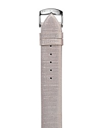 Luxe leather watch strap in modern silver finish, fits size 1, 6 & 21 Philip Stein watch heads. Luxe leather watch strap in modern silver finish, fits size 1, 6 & 21 Philip Stein watch heads.