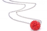 Authentic Rubyes Color Crystals , Includes Sterling Silver Chain 18 Inches Rolo. Now At Our Lowest Price Ever but Only for a Limited Time!