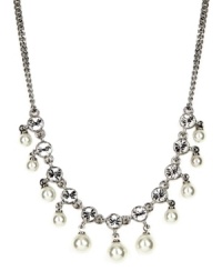 Introduce yourself to something dazzling. Givenchy's elegant frontal necklace features a sparkling mix of glass pearls and accents, all in a prettily-packaged drop design. Approximate length: 16 inches + 2-inch extender. Introduce yourself to something dazzling. Givenchy's elegant frontal necklace features a sparkling mix of glass pearls and accents, all in a prettily-packaged drop design. Approximate length: 16 inches + 2-inch extender.