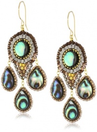 Miguel Ases Abalone Small 3-Drop Chandelier Earrings Miguel Ases Abalone Small 3-Drop Chandelier Earrings