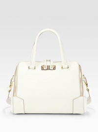 EXCLUSIVELY AT SAKS. Rich pebble grain leather takes on a sturdy shape in this impeccably-tailored bag.Double top handles, 6 dropRemovable shoulder strap, 13 dropTop zip closureOne outside zip pocketProtective metal feetOne inside zip pocketOne cell phone pocketTwo inside open pocketsLeather lining13W X 10H X 7DMade in Italy EXCLUSIVELY AT SAKS. Rich pebble grain leather takes on a sturdy shape in this impeccably-tailored bag.Double top handles, 6 dropRemovable shoulder strap, 13 dropTop zip closureOne outside zip pocketProtective metal feetOne inside zip pocketOne cell phone pocketTwo inside open pocketsLeather lining13W X 10H X 7DMade in Italy